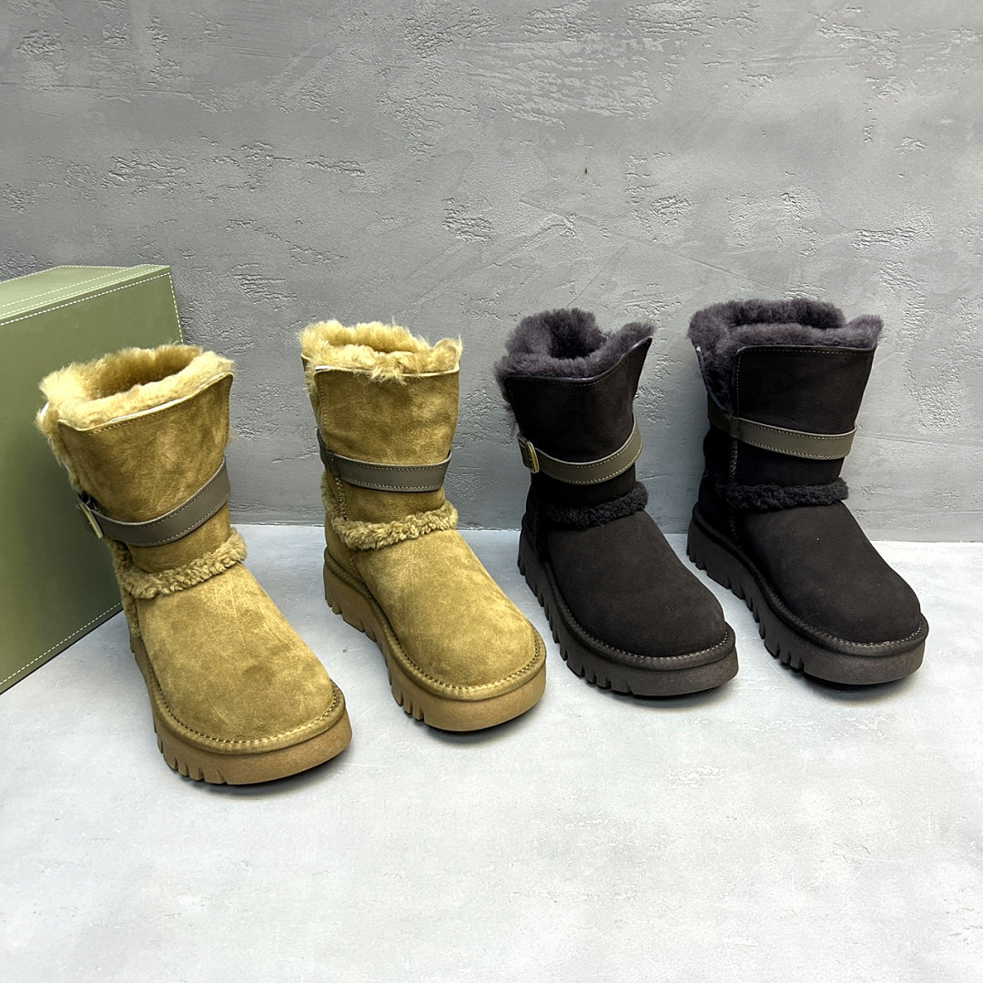 冬季女厚底保暖防滑短筒雪地靴潮