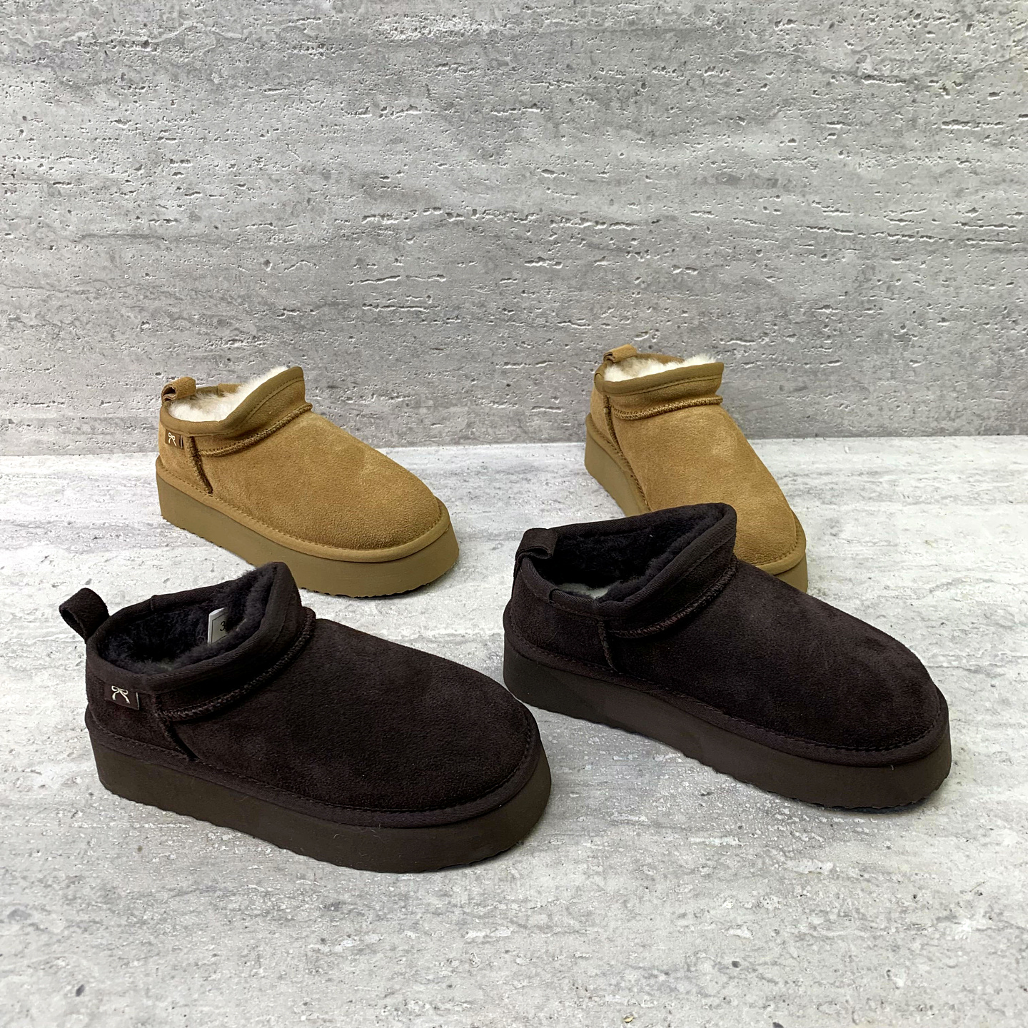 松糕底绒里保暖时尚休闲棉鞋女