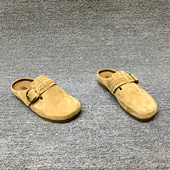 2026春季 新款 欧货真皮羊猄平底时尚 欧洲站女鞋 包头拖鞋 女外穿半拖