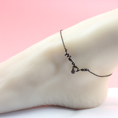 十二星座双子座韩版 脚踝森系性感钛钢脚链女 简约女生款 时尚 个性