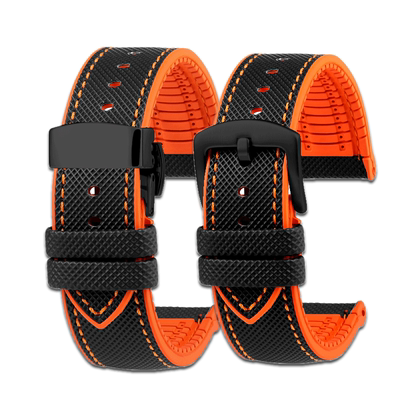 适配西铁城空中之鹰二代黑天使JY8085/8075氟橡胶硅胶表带22MM男