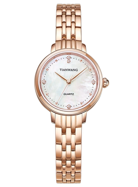 天王石英表时尚钢带女表珍珠母贝表盘优雅小方表女士手表31275