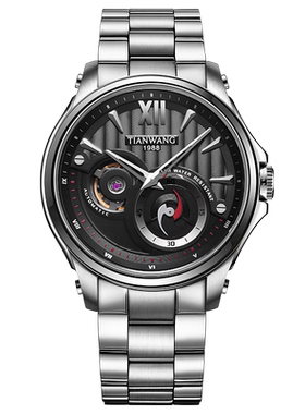 天王表男表 创系列男士手表机械表商务蝴蝶扣腕表51052