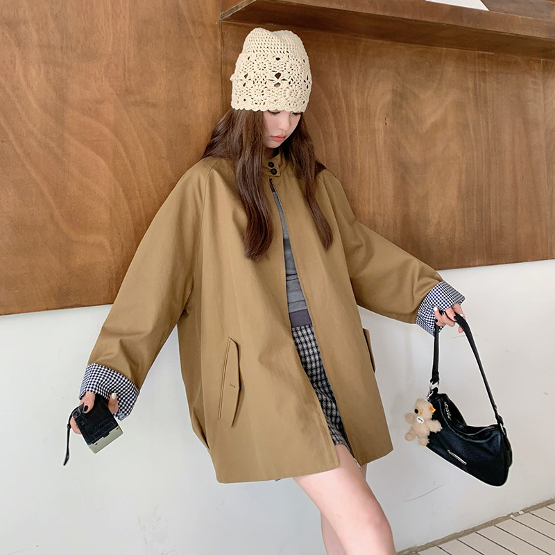 【】秋季时尚个性褶皱宽松开衫外套C300-9930-P165-K228,女装风衣,2C300