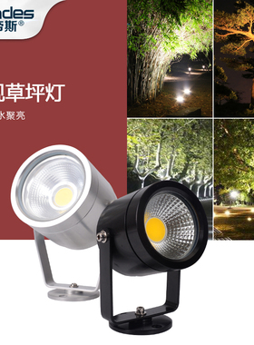 户外明装射灯防水led草坪灯外墙亮化公园庭院景观背景照明投射灯
