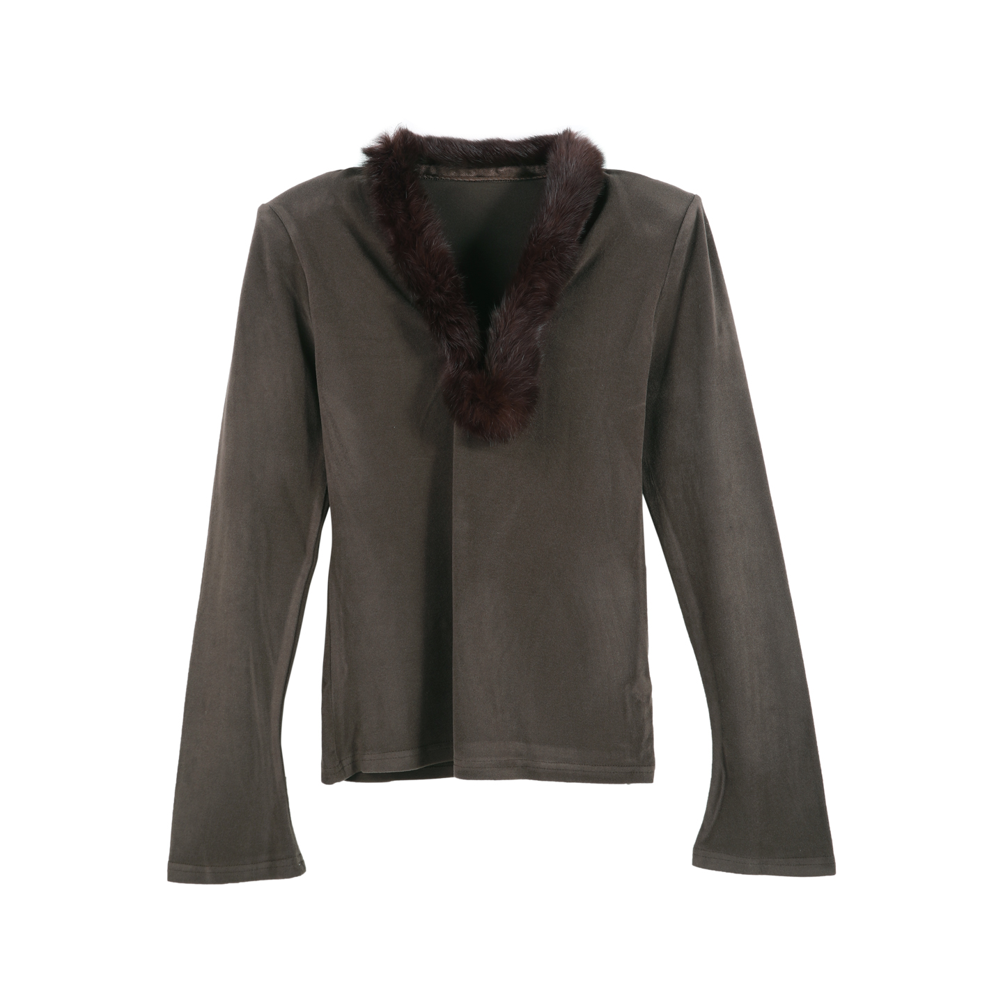 2025新款小众轻奢领V领长袖打底衫上衣HBZWW918465