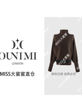 【欧倪蜜 OUNIMI】轻职高领针织上衣毛衣YHBZW918236【赠送腰带】