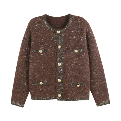 露露酱NN~ 「香奢夫人」2026亮片针织开衫小香风上衣HBZX710150