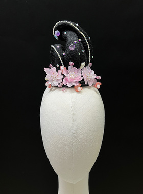 古典舞蹈折枝盼簪花引豆蔻且看行云独舞艺考演出表演假发头饰定制