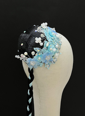 古典舞蹈胶州秧歌钱鼓舞澜水见月圆头饰艺考扇子舞民间舞伞舞头饰