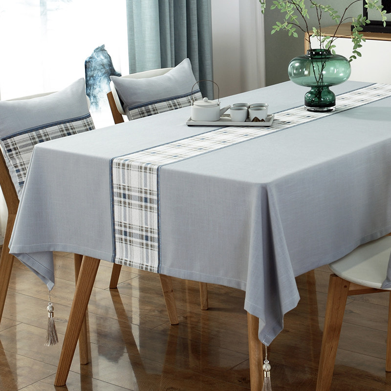 棉麻防水简约现代风抱枕套桌布
