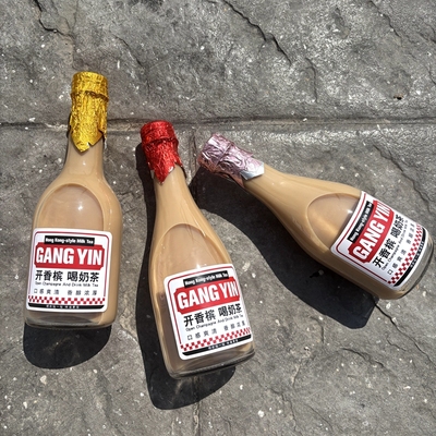 港式奶茶瓶玻璃空瓶丝袜奶茶瓶