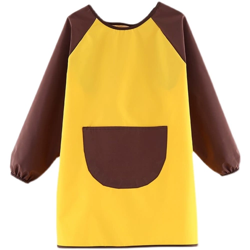 Детский нагрудник, водонепроницаемый лонгслив, художественный фартук на липучке для еды, сзади на завязках, делается под заказ