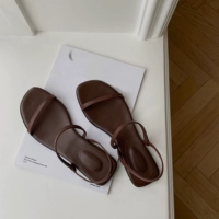 Dép nữ 2019 mới mùa hè in họa tiết đa năng tối giản từ dép đế phẳng 3 màu JS013 - Sandal sandal nữ đế thấp