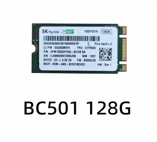 SK海力士BC501 128G 256G.2242NVME台式机笔记本电脑固态硬盘SSD