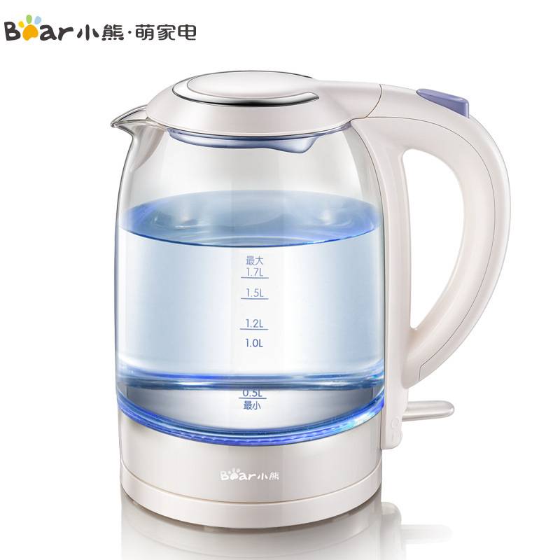 专柜正品Bear/小熊 ZDH-A17L1 电热水壶1.7L玻璃烧水壶304家用高