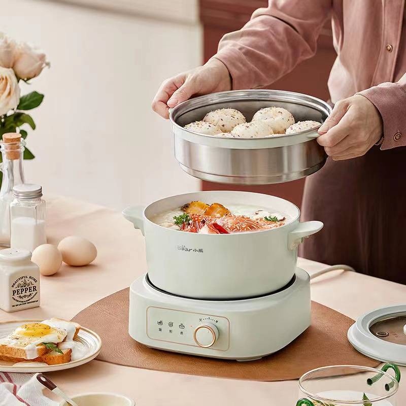 专柜正品小熊电热锅DHG-D25G2电火锅2.5L家用宿舍学生多用途小电