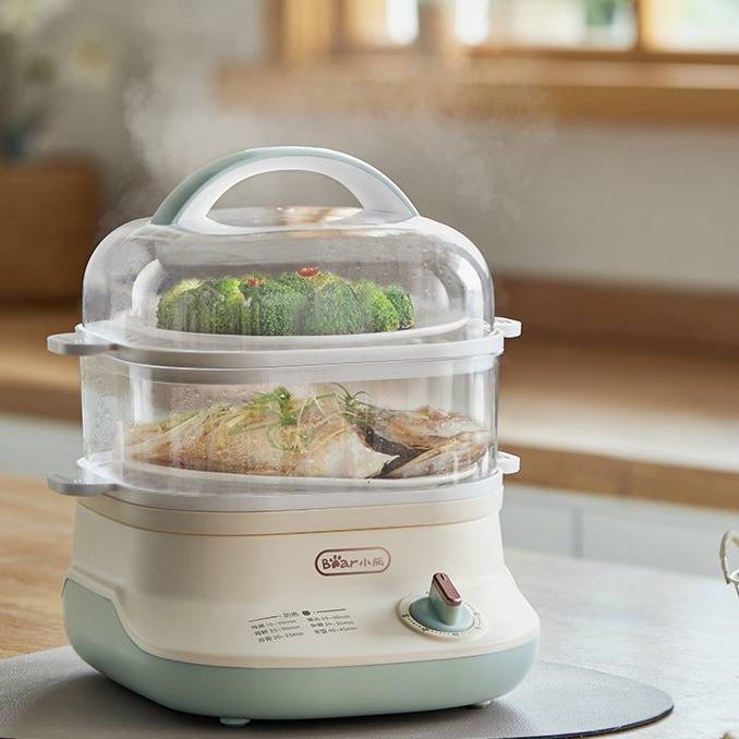 专柜正品Bear小熊电蒸锅DZG-C60Q8蒸蛋器蒸锅家用迷你6L多功能分