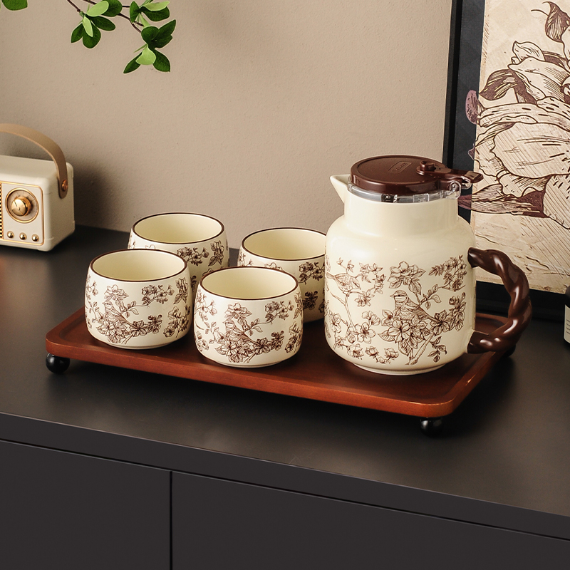 茶壶杯具茶具套装家用客厅陶瓷杯子茶具乔迁水杯结婚订婚新婚礼物