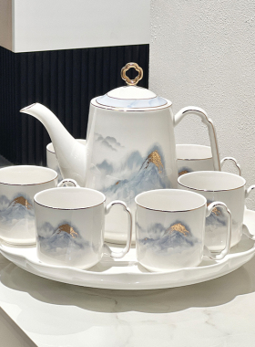 中国风高档轻奢茶具套装2026新款水杯家用客厅茶杯陶瓷乔迁送礼盒