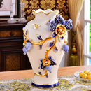 欧式 花瓶摆件大号客厅干花插花创意陶瓷餐桌家居高花瓶摆设装 饰品