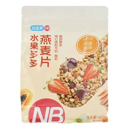 超盒算NB水果多多燕麦片700g多种果干营养丰富早餐零食盒马代购