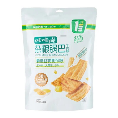超省咔咔脆杂粮锅巴精选粗粮酥脆焦香追剧小零食膨化食品大润发