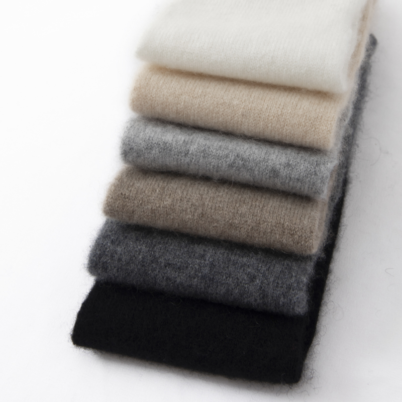 100%山羊绒秋冬保暖堆堆袖手套