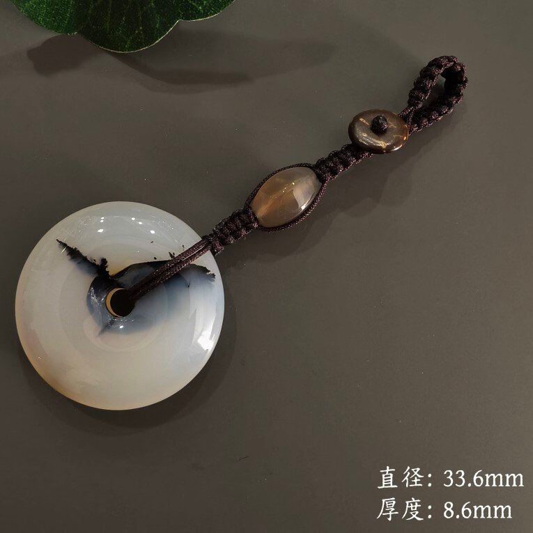 阜新金果玛瑙玉髓男女款平安扣包挂钥匙扣手机链原创设计新品上市