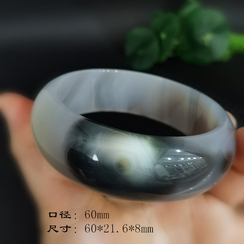 阜新金果玛瑙天然玉髓红黄朱砂象形天眼箭花女款手镯原创设计上新