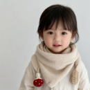 婴儿围巾秋冬季 围脖套儿童护颈脖套 男女宝宝毛线针织围脖保暖时尚