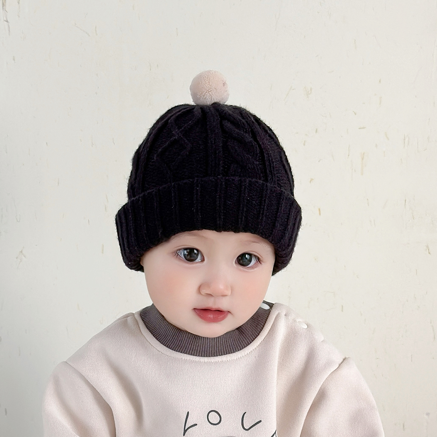 韩国ins婴儿帽子秋冬季毛线帽