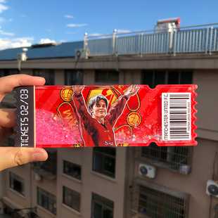 C罗梅西内马尔姆巴佩足球玩具玩偶流沙票根桌面摆件手办立牌球迷