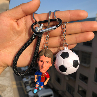 内马尔C罗梅西足球人偶手办钥匙扣挂件球迷精致礼品男生生日礼物