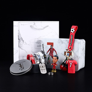 足球周边礼品C罗梅西内马尔手办人偶阿根廷球迷生日礼物手环链