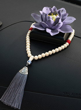 汽车摆件2025新款高档大气女神车内饰品中控台装饰品女士车载莲花