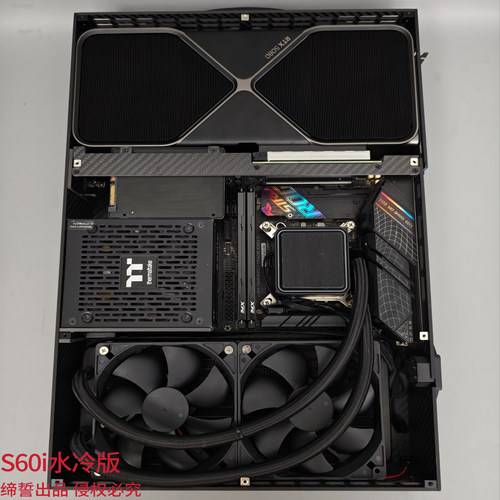 缔誓A80机箱8升ITX，S60i水冷版平铺结构支持5090显卡 SFX电源