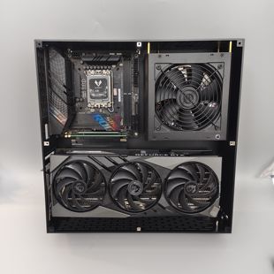 支持ATX主板ATX电源4槽36cm独显 10升平铺ITX机箱L59P 第6版