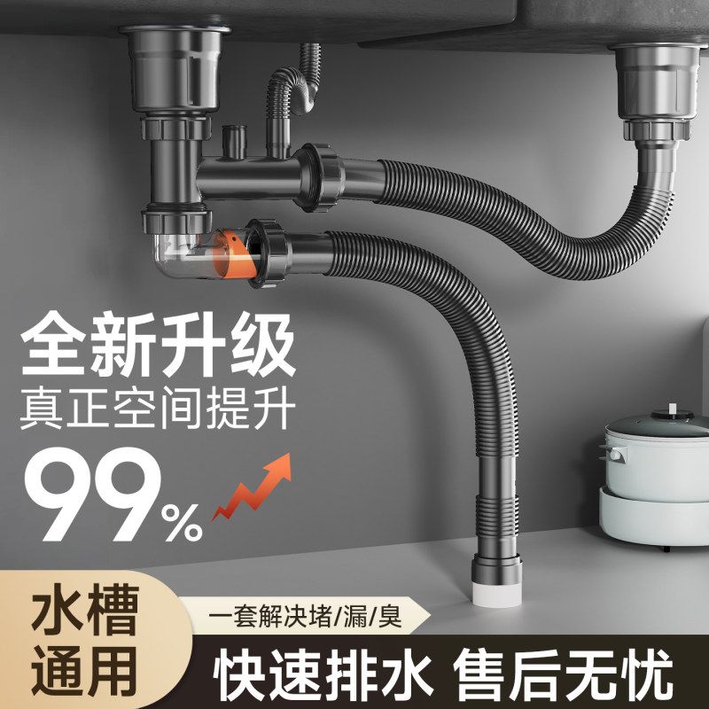 下水直邮器洗菜下水管套装代发