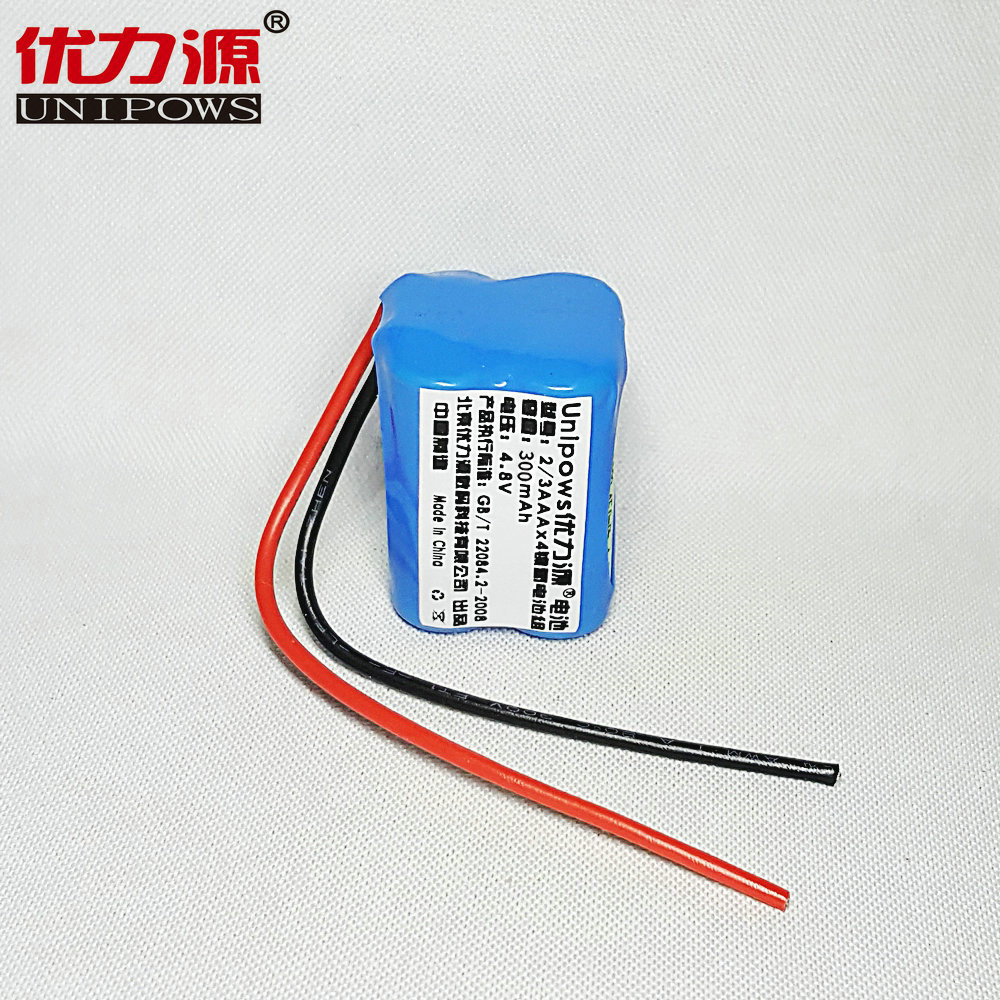 优力源 4.8V 2/3AAA电池组300mAh强光手电电池组 双排组合 引出线