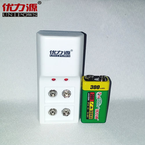 优力源9v充电电池套装9v电池充电器套装无线话筒电池340L29V300*1