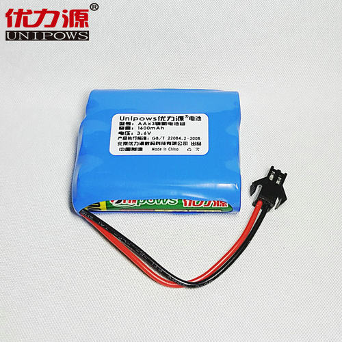 优力源3.6V电池组 5号玩具车电池组AA1600mAh 单排组合 配SM头