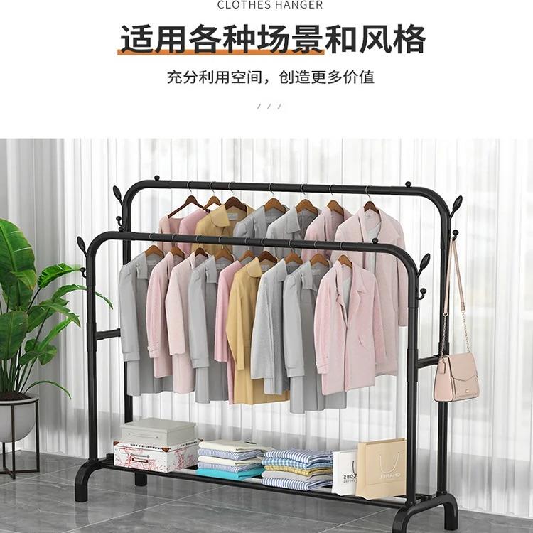 不锈钢晾衣架落地家用衣服挂架阳台晒被子新神器室外卧室晒衣杆