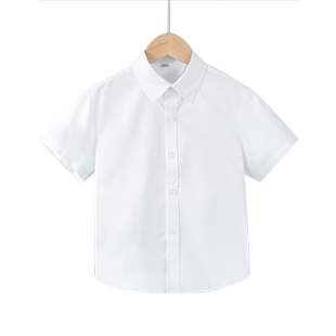 儿童纯棉秋冬款加绒加厚白衬衫中小学男女童白衬衣班服校服演出服