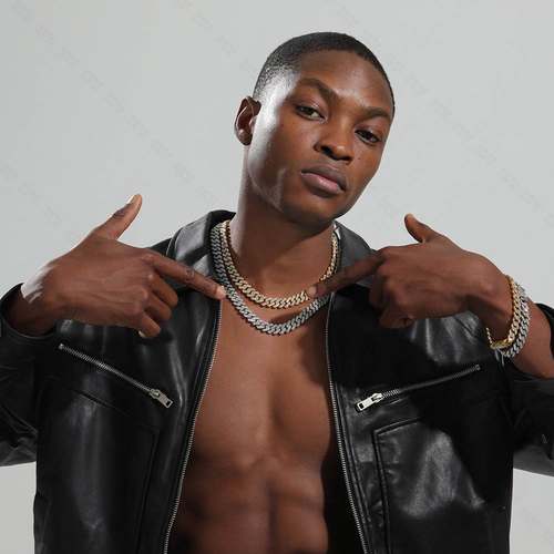 Men's Kuba necklace with diamond hip hop accessories项链