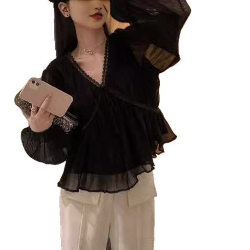 womenclothes仙气v领蕾