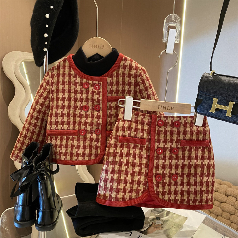 6378女童小香风套装秋冬