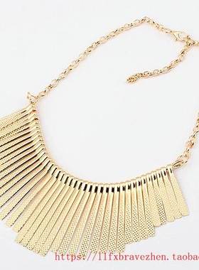 金属片欧美女项链 metal necklace women jewelry accessories