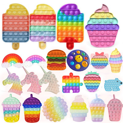 2022 Ice Cream Antistress Fidget Toy Push Bubble Sensory Toy