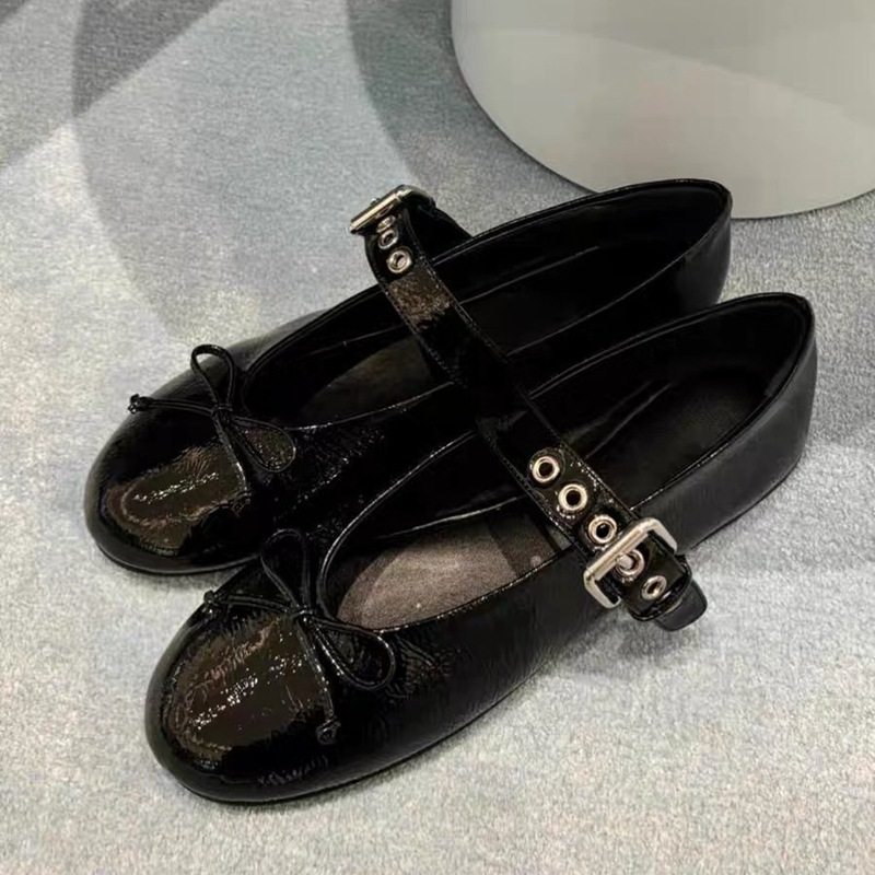 2026 shoes women复古浅口软底鞋子一字带时尚平底蝴蝶结芭蕾舞玛,流行男鞋,单鞋,淘宝优惠券,粉丝福利购,淘宝优惠卷